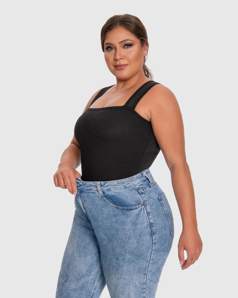 Racerback Wide Straps Bodysuit - Zandorue