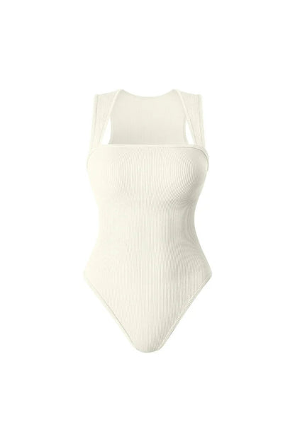 Racerback Wide Straps Bodysuit - Zandorue