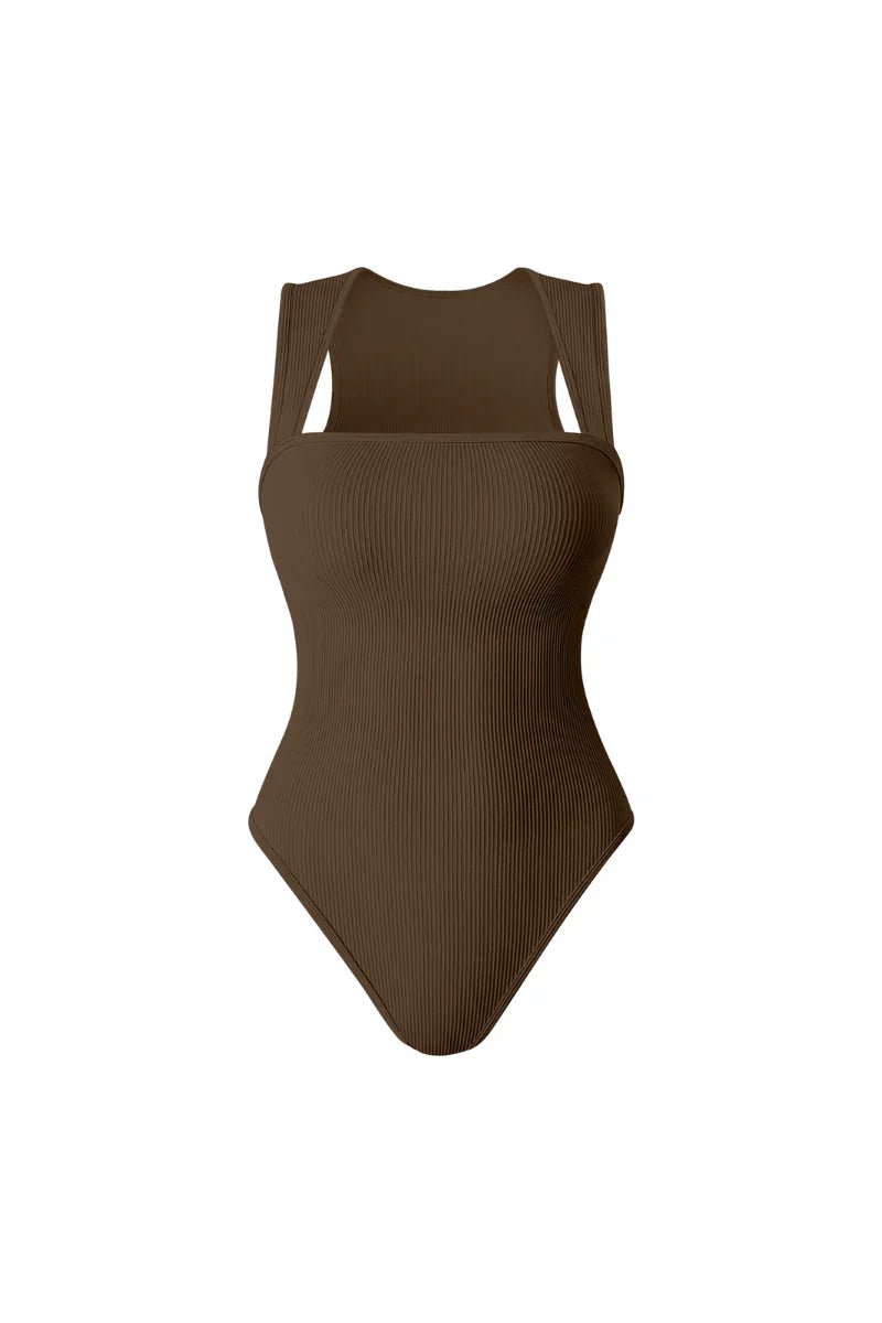 Racerback Wide Straps Bodysuit - Zandorue