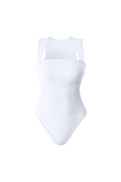 Racerback Wide Straps Bodysuit - Zandorue
