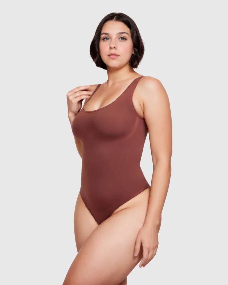Square Neck Snatched Bodysuit - Zandorue