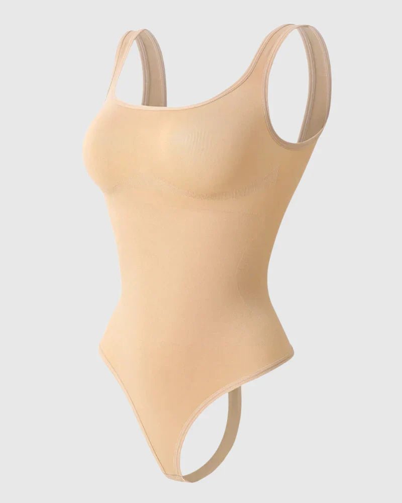 Square Neck Snatched Bodysuit - Zandorue