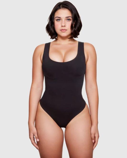 Square Neck Snatched Bodysuit - Zandorue