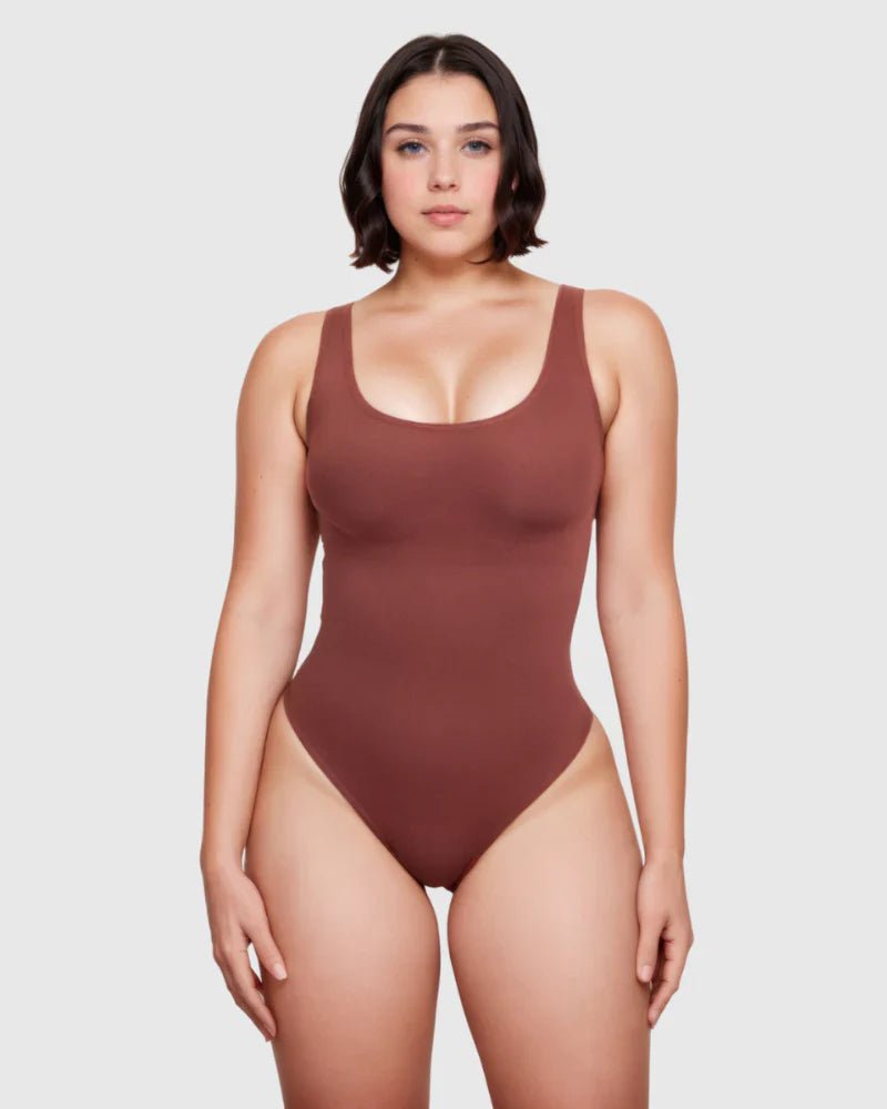 Square Neck Snatched Bodysuit - Zandorue