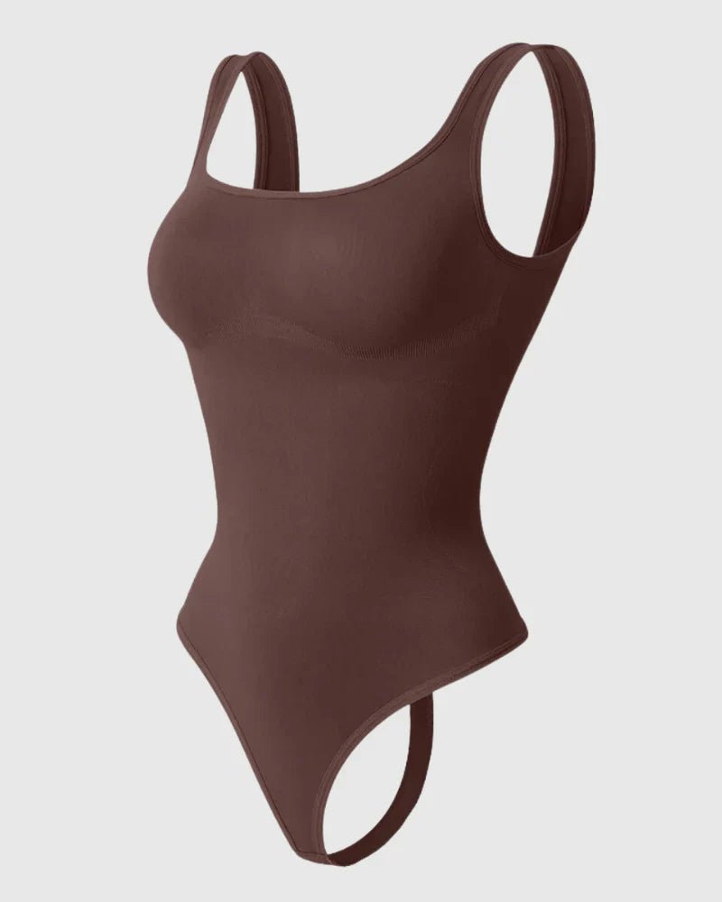Square Neck Snatched Bodysuit - Zandorue