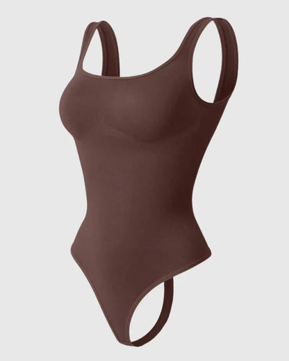 Square Neck Snatched Bodysuit - Zandorue